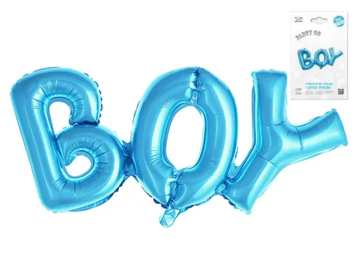 Кулька повітряна фольгована напис Boy 37×94 см