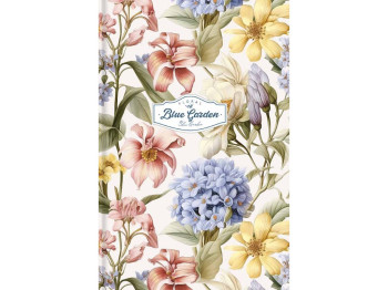 Блокнот интегральный картонный софт тач Blue Garden, A6, 80 л., белый блок