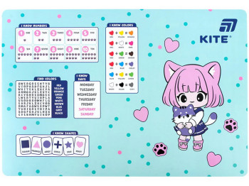 Настольная пластиковая подкладка Be Friends, 42,5×29 см, для творчества, Kite