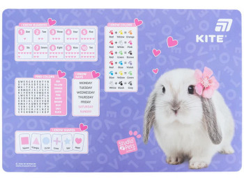 Настольная пластиковая подкладка Studio Pets, 42,5×29 см, для творчества, Kite
