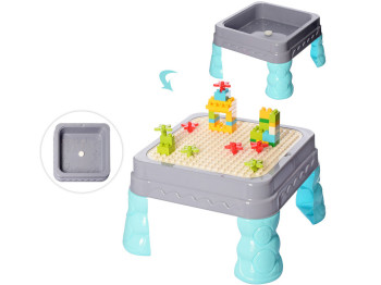 Конструктор ігровий столик 41×41×23 см 555T, з кришкою та блоками, BabyToys