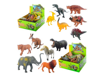 Фигурки игровые дикие животные и динозавры, от 11-14 см (цена за 1шт)