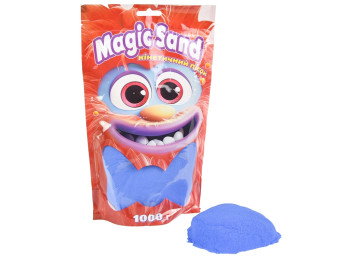 Кинетический песок Magic Sand синий в пакете, 1 кг, для лепки, Strateg