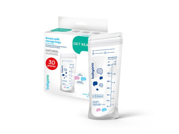 Пакети для зберігання грудного молока з індикатором температури Natural nursing 30 шт. BabyOno 1099/