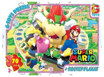 Пазлы картонные Марио, 70 элементов, G-Toys MAR05