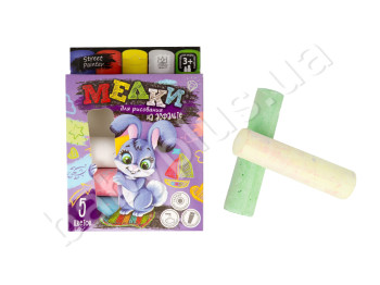 Набор мела асфальтного 5 штук, Danko Toys