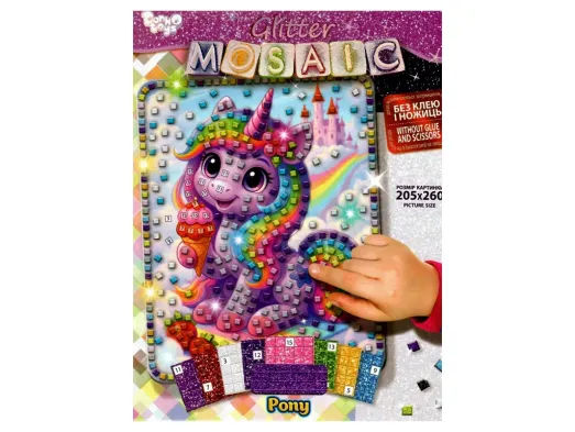 Набір для творчості Блискуча мозаїка Glitter Mosaic 20,5х26 см, Danko Toys БМ-04-10
