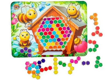 Сортер-тетрис Веселые пчелки 32х22,5 см, Ubumblebees
