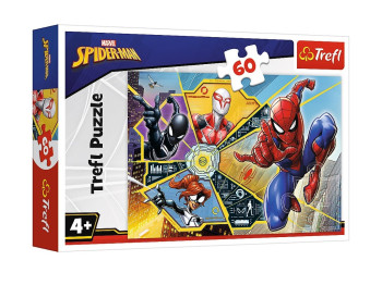 Пазл Trefl Marvel Spiderman Битва у павутині, 60 деталей