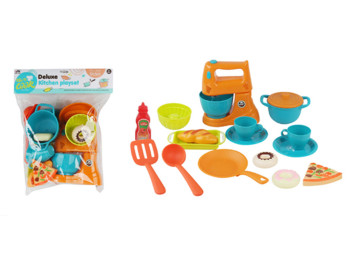 Набор посуды игровой 523C, 33 см, с продуктами и аксессуарами