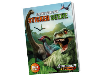Творческая книга «Стикербук Moxy Dinosaur Expedition» со 180+ наклейками, возраст 3+, Moxy