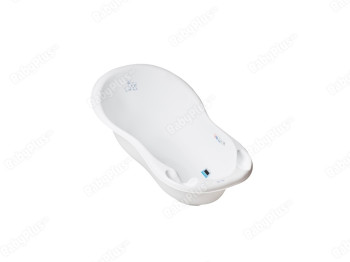 Ванночка LUX Зайчики зі зливом та термометром Біла 102 см. Tega Baby KR-005-103