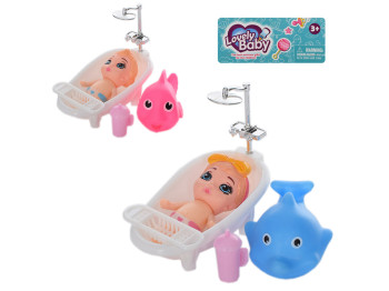 Пупс с ванночкой SM2141 9 см, с аксессуарами, Limo Toy