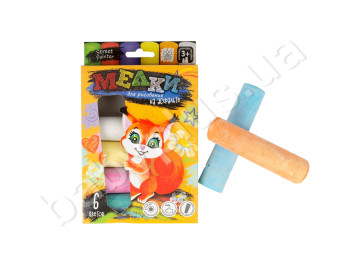 Набор мела асфальтного 6 штук, Danko Toys