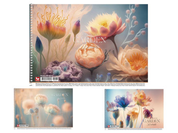 Альбом для рисования PB-SC-030-8024, A4, 30 л., 120 г/м2, УФ-лак, 3 вида (цена за 1шт), Школярик