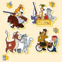 Пазлы Простоквашино, 4,5,6 и 7 элементов, Castorland