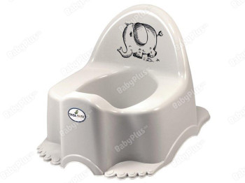 Горшок з музикою сірий ЕСО Слоник. Tega Baby PO-057-162