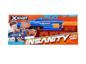Быстрострельный игрушечный бластер X-SHOT Insanity-Berzerko 8 Shot. 48 патронов. Zuru 36610R
