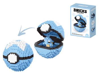 Конструктор раковина синяя Bricks, 10 см, открывается, сборная модель