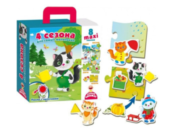 Пазл з липучками 4 сезони, з картонними фігурами, Vladi Toys