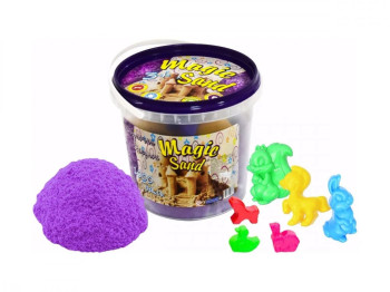 Кінетичний пісок Magic Sand сиреневий, 1 кг, для ліплення, Strateg