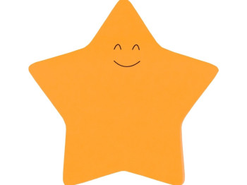 Блок бумаги с клейким слоем Star, 7×7 см, оранжевый, 50 листов, Axent