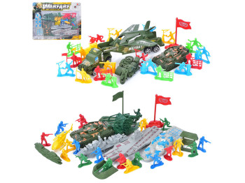 Игровой набор солдат с техникой 8899-49-50; 2 вида; (цена за 1 набор)