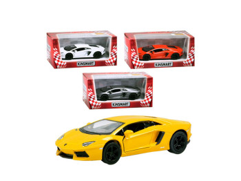 Машинка инерционная металлическая Lamborghini Aventador LP 700-4, 12 см, открываются двери, Kinsmart