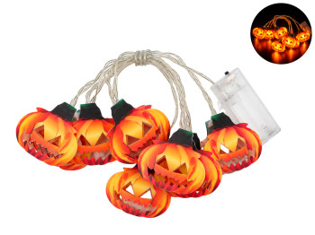 Декоративная LED-гирлянда Тыквы для Хэллоуина, 10 лампочек