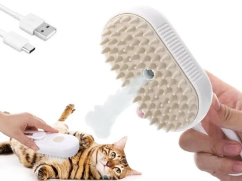 Щітка масажна електрична USB 12х4.5х6.5см, R97846
