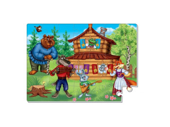 Мягкие пазлы А4 Сказки, Теремок, 35 элементов, Vladi Toys