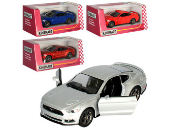 Машинка инерционная металлическая Ford Mustang GT, 12 см, открываются двери, Kinsmart