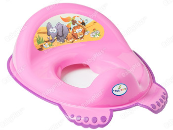 Туалетне сидіння Сафарі з гумками протиковзними рожеве. Tega Baby SF-012-127