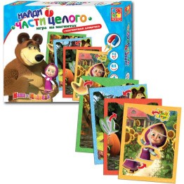 Игра настольная Найди часть целого, Маша и Медведь (рус)