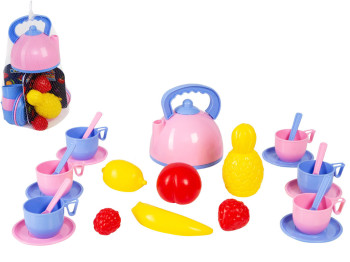 Набор игрушечной чайной посуды Magic Picnic, 6 персон, с фруктами, BAMSIC