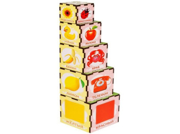 Кубики-пирамидки Цвета 8,5х8,5 см, Ubumblebees