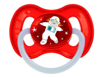Пустушка латексна кругла Space, 6-18 міс, 23/222_red_new, Canpol Babies