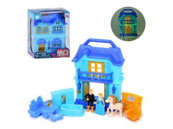 Домик для кукол со светом и звуком BS866-38, 20 см, мебель и фигурки, BabyToys