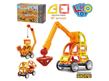 Конструктор магнитный Стройтехника. Limo Toy LT6001. 87 деталей