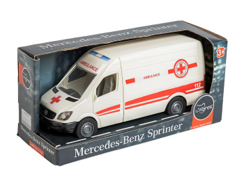Машинка скорая помощь Mercedes-Benz Sprinter 39664 25 см, открывающаяся дверь, Tigres