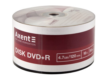 Диск DVD+R для одноразового запису, 4.7 ГБ/120 хв, швидкість 16X  (ціна за упаковка 50 шт)