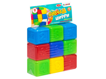 Кубики Изучай цифры 9 шт, BAMSIC