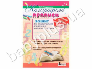 Рабочая тетрадь Каллиграфические прописи, Литера
