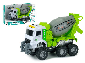 Машинка инерционная миксер Truck, 24 см, звук и свет, зеленый