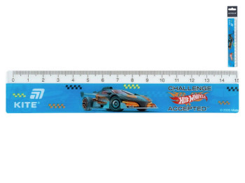 Линейка пластиковая Kite Kite Hot Wheels HW26-090, 15 см