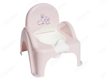 Горщик - стільчик Зайчики рожевий. Tega Baby KR-012-104