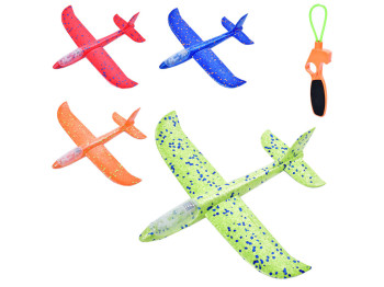Самолет планер со светом 819-14B, 32 см, ручной запуск, BabyToys