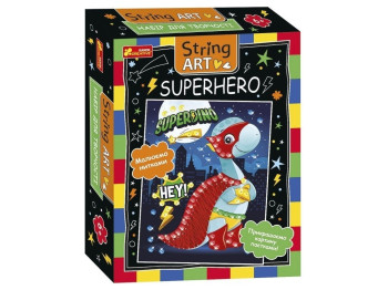 Набор для творчества стринг-арт Superhero, создание картины нитями, Ranok Creative