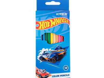 Карандаши цветные Hot Wheels 12 шт, Kite