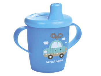 Кружка непроливайка 250 мл - Toys синя. Canpol Babies 31/200_blu